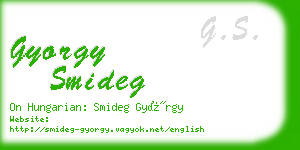 gyorgy smideg business card